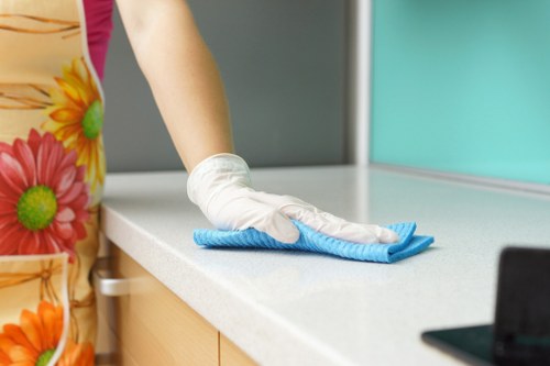 Deep cleaning of lined curtains in a local property