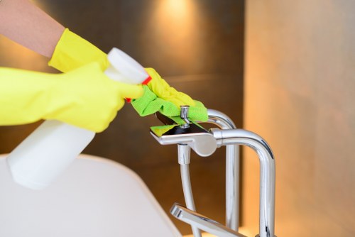 Entrance and hallway communal area cleaning in an Islington residential block