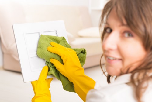 Deep cleaning fabric furniture in a North London flat
